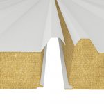 Сэндвич-панель кровельная Минеральная вата ПКМВ 200мм ширина 1000мм RAL9003 — изображение 3