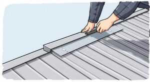Как положить конек на металлочерепицу